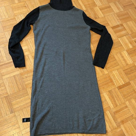 Pink Tartan Gray and Black Long Sleeve Turtleneck Dress - Picture 9 of 13